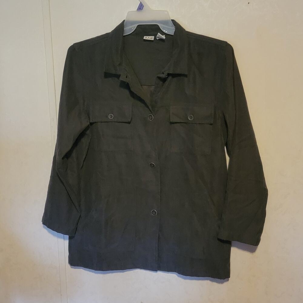 D.P.S New York 3/4 Sleeve Button Down Casual Shirt sz M